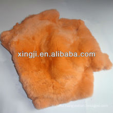 rex rabbit fur skin dyed orange color rex rabbit for fur coat